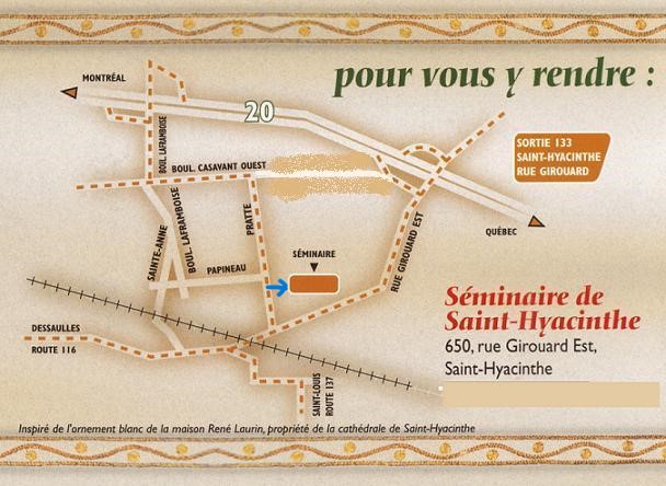 Map of the Seminary and the city of Saint-Hyacinthe